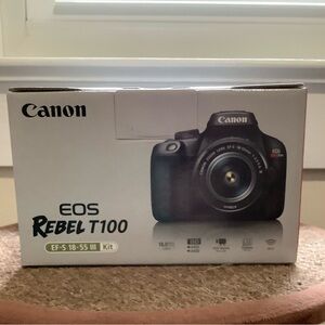NEW CANON EOS REBEL T100 CAMERA